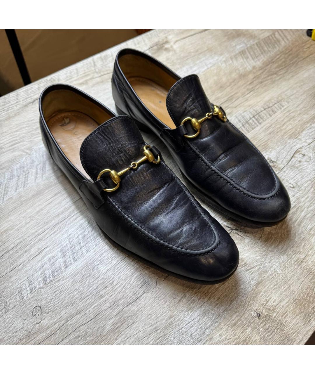 GUCCI Черные кожаные туфли, фото 3