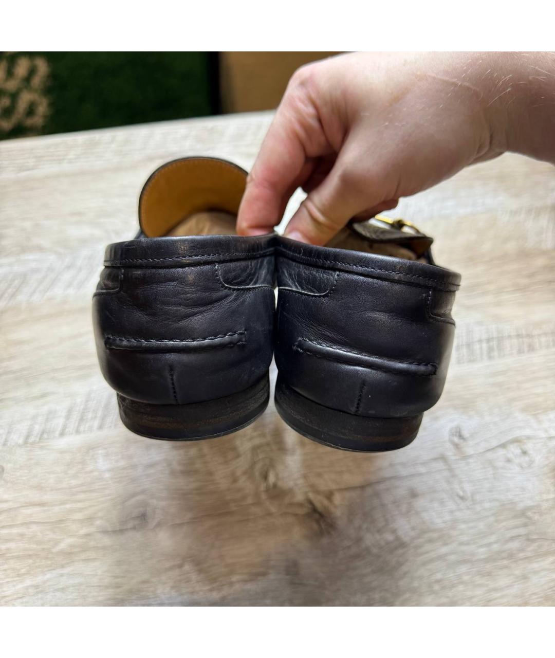 GUCCI Черные кожаные туфли, фото 4