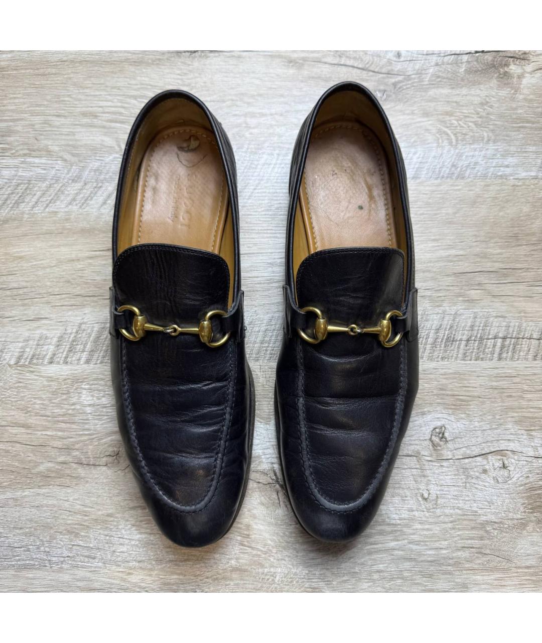 GUCCI Черные кожаные туфли, фото 2