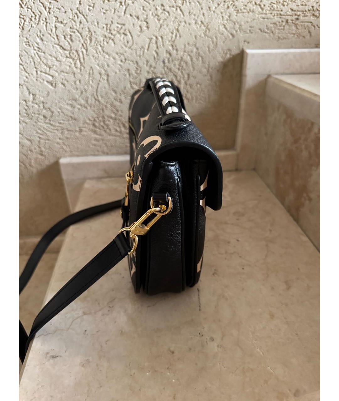 LOUIS VUITTON Черная кожаная сумка через плечо, фото 4