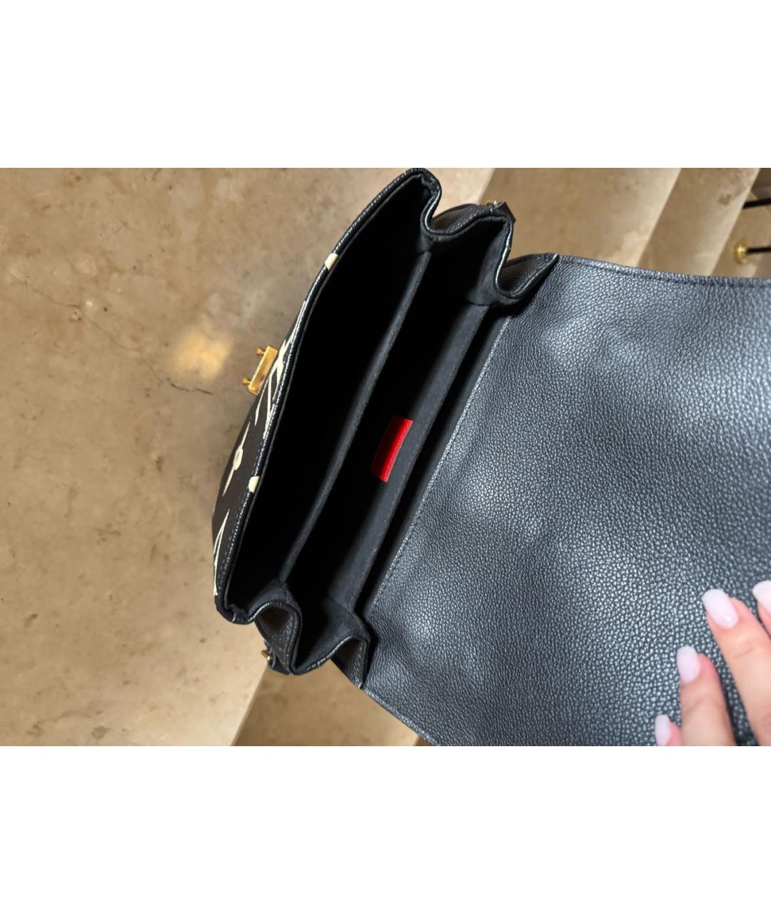 LOUIS VUITTON Черная кожаная сумка через плечо, фото 8