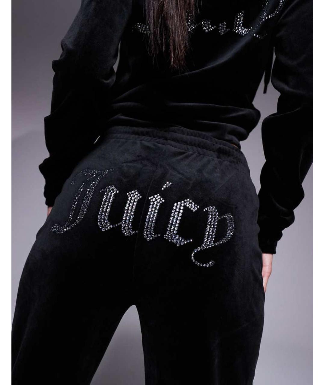 JUICY COUTURE Черные велюровые спортивные брюки и шорты, фото 4