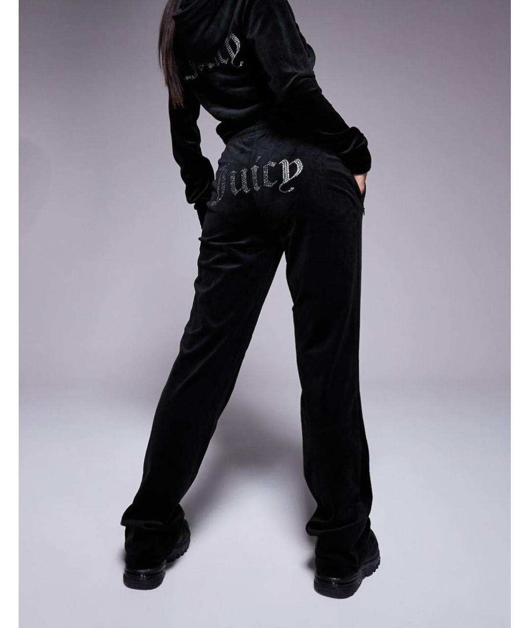 JUICY COUTURE Черные велюровые спортивные брюки и шорты, фото 2