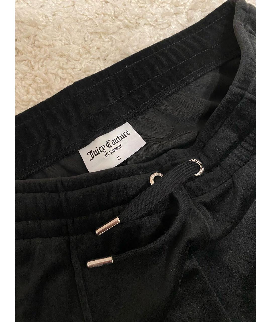 JUICY COUTURE Черные велюровые спортивные брюки и шорты, фото 7