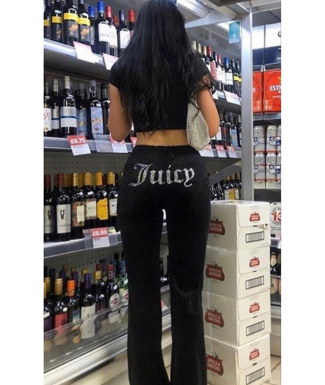 JUICY COUTURE Черные велюровые спортивные брюки и шорты, фото 5