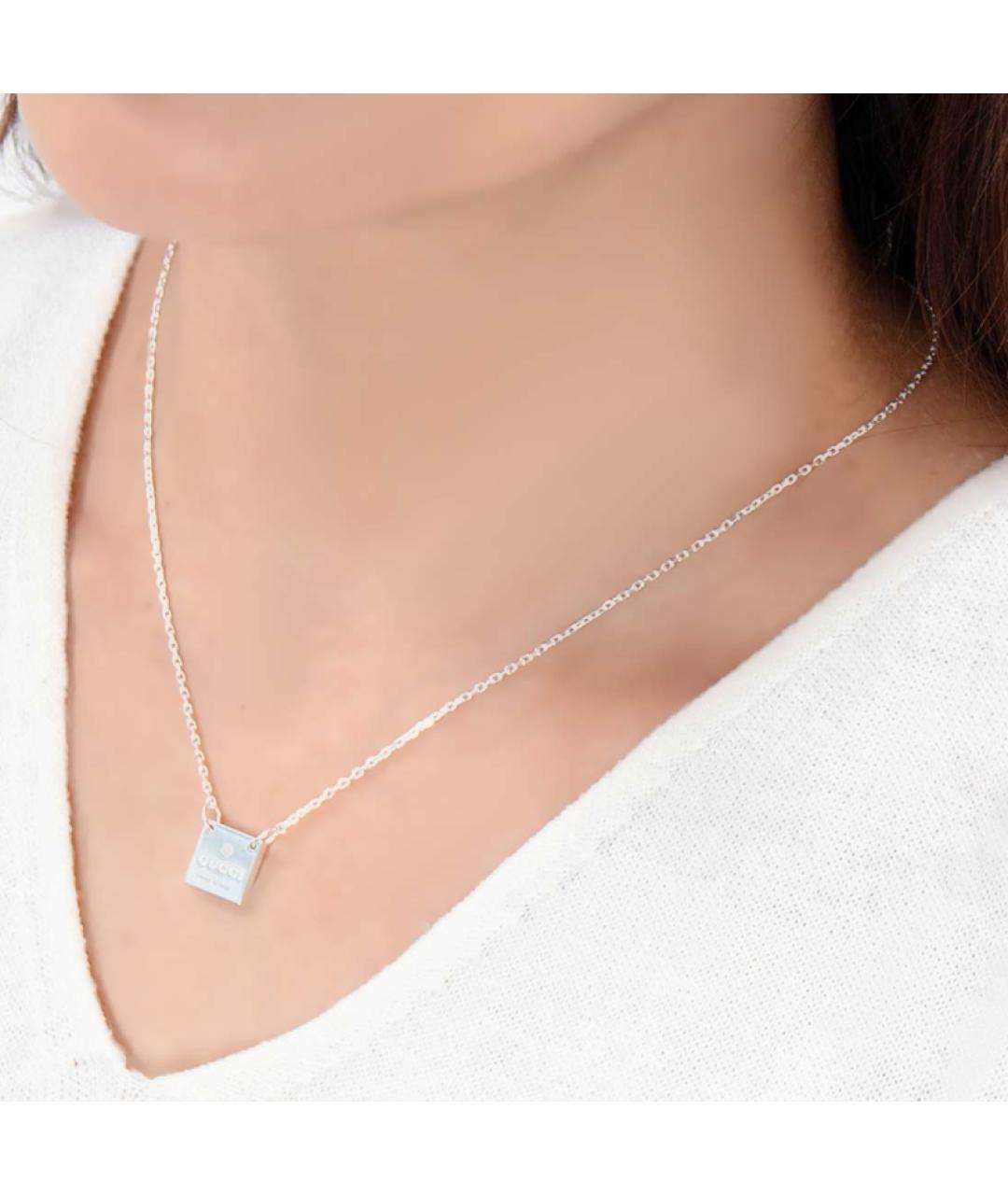 GUCCI Серебряная серебряная подвеска, фото 3