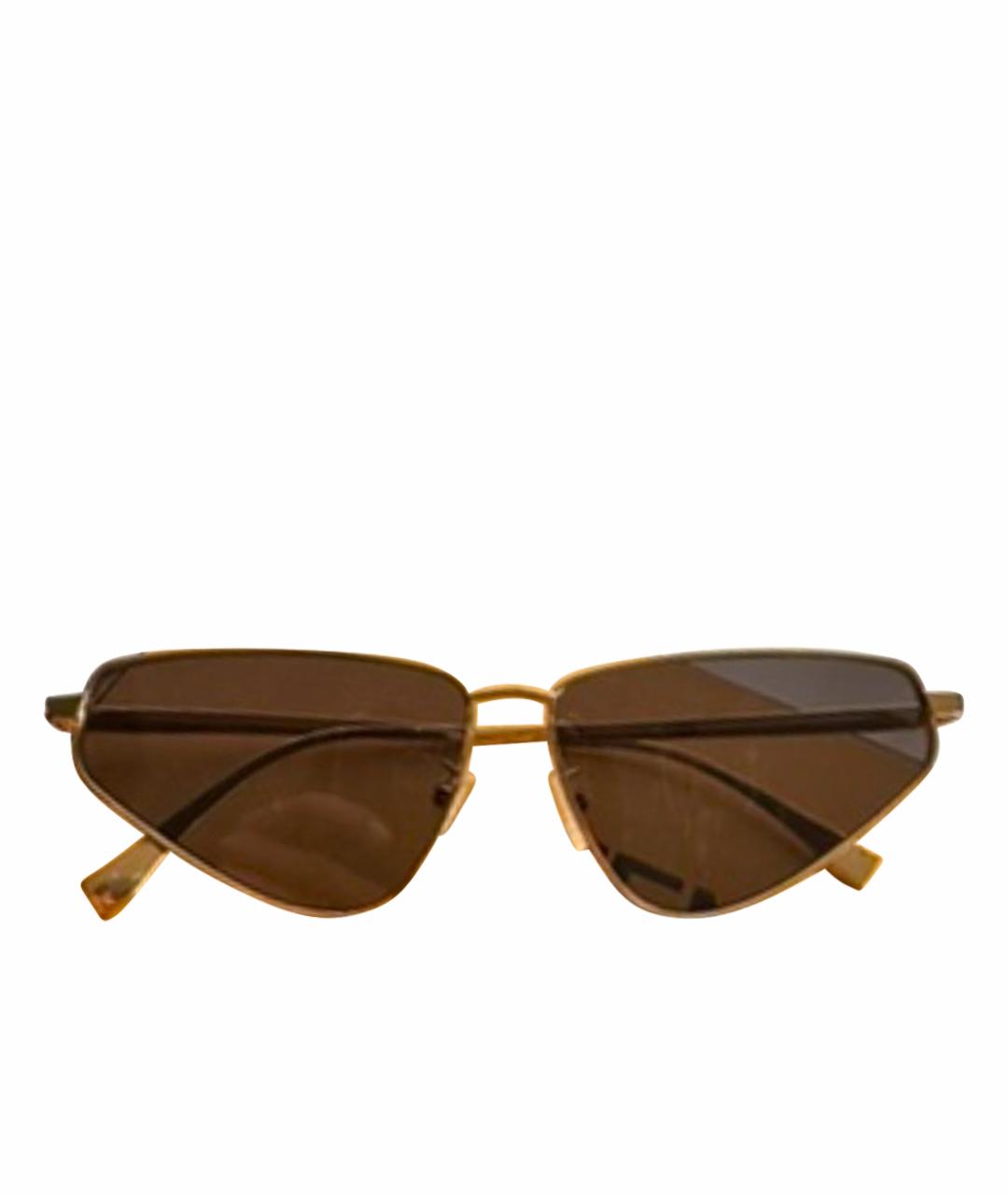 FENDI Золотые солнцезащитные очки, фото 1