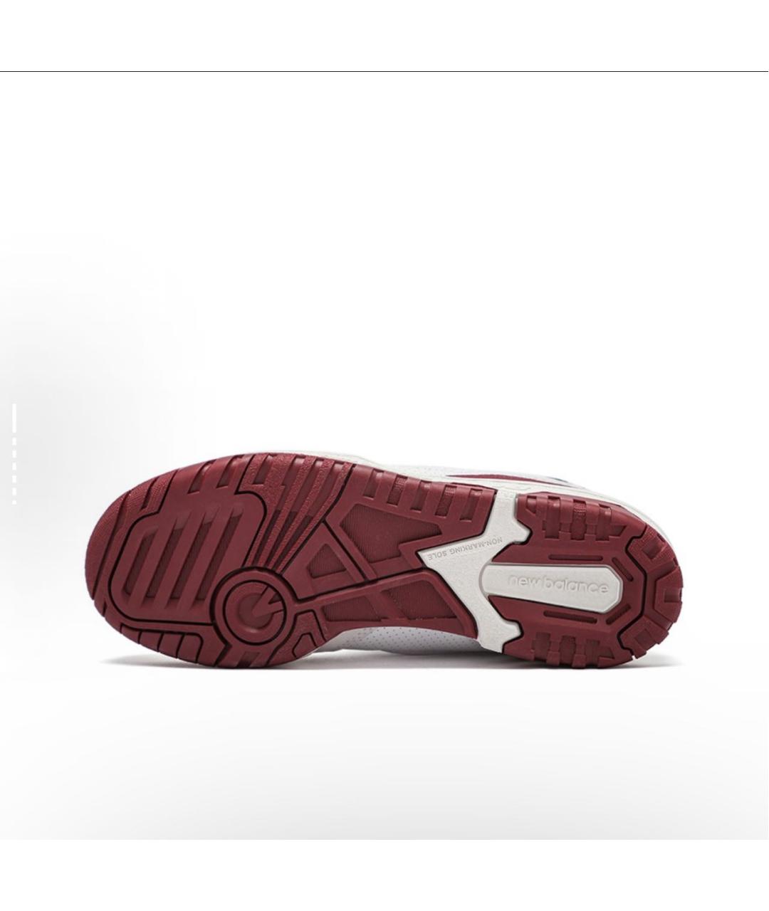 NEW BALANCE Бордовые кожаные кроссовки, фото 4