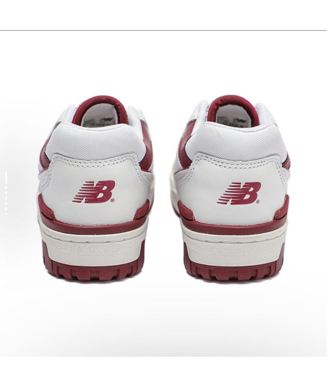 NEW BALANCE Бордовые кожаные кроссовки, фото 3