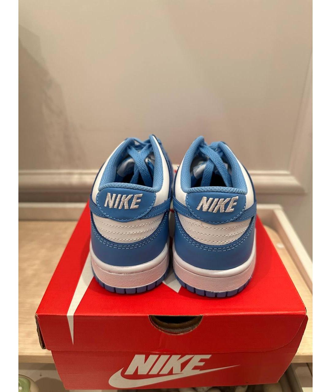NIKE Голубые кроссовки из искусственной кожи, фото 4