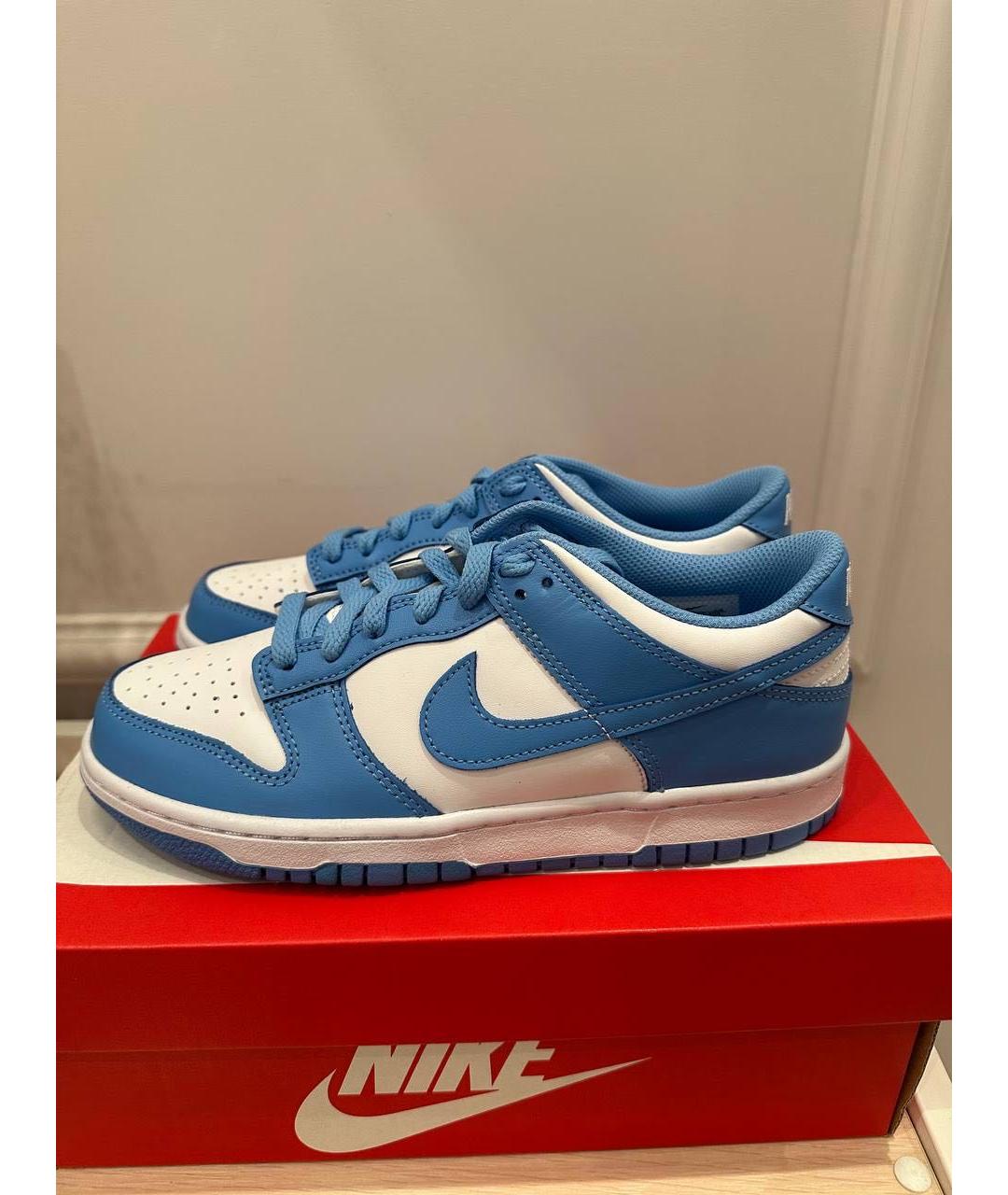 NIKE Голубые кроссовки из искусственной кожи, фото 3