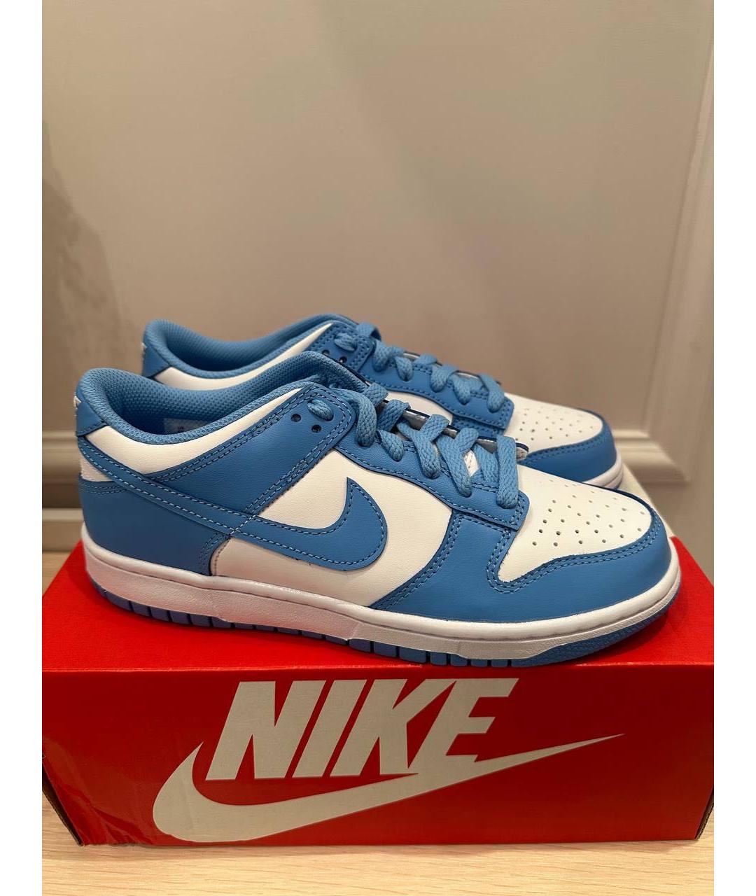 NIKE Голубые кроссовки из искусственной кожи, фото 6