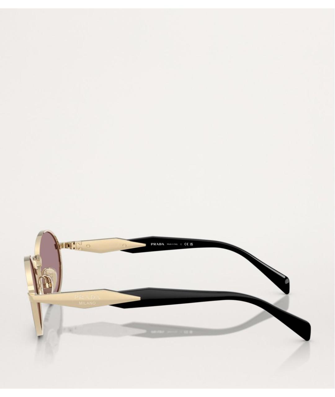 PRADA Розовые металлические солнцезащитные очки, фото 2