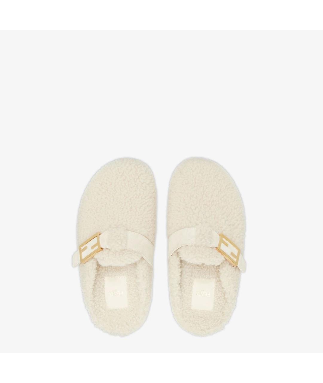 FENDI Белые сабо, фото 4