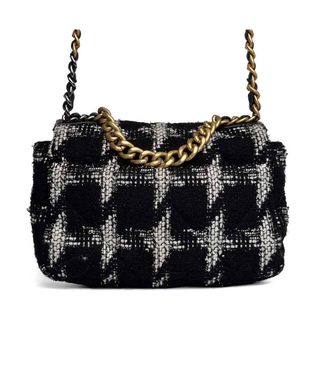 CHANEL Черная твидовая сумка через плечо, фото 3