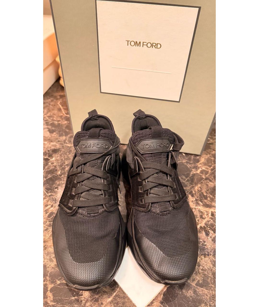 TOM FORD Черные текстильные кроссовки, фото 2
