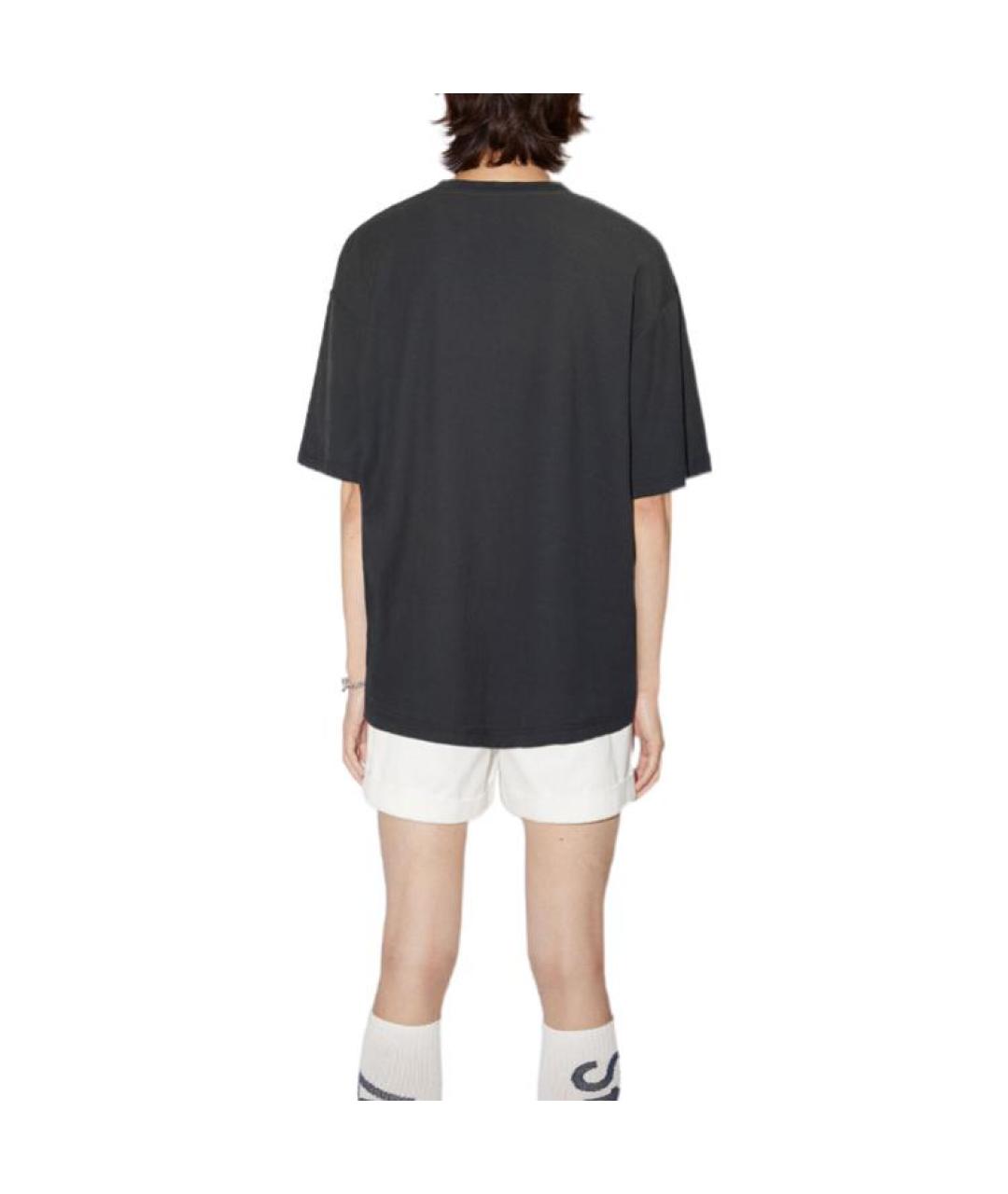 ACNE STUDIOS Черная хлопковая футболка, фото 3