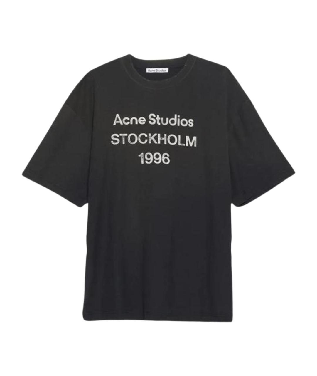 ACNE STUDIOS Черная хлопковая футболка, фото 1