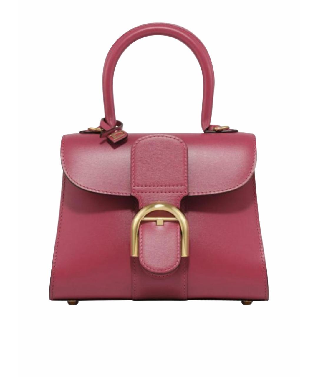DELVAUX Фуксия кожаная сумка с короткими ручками, фото 1