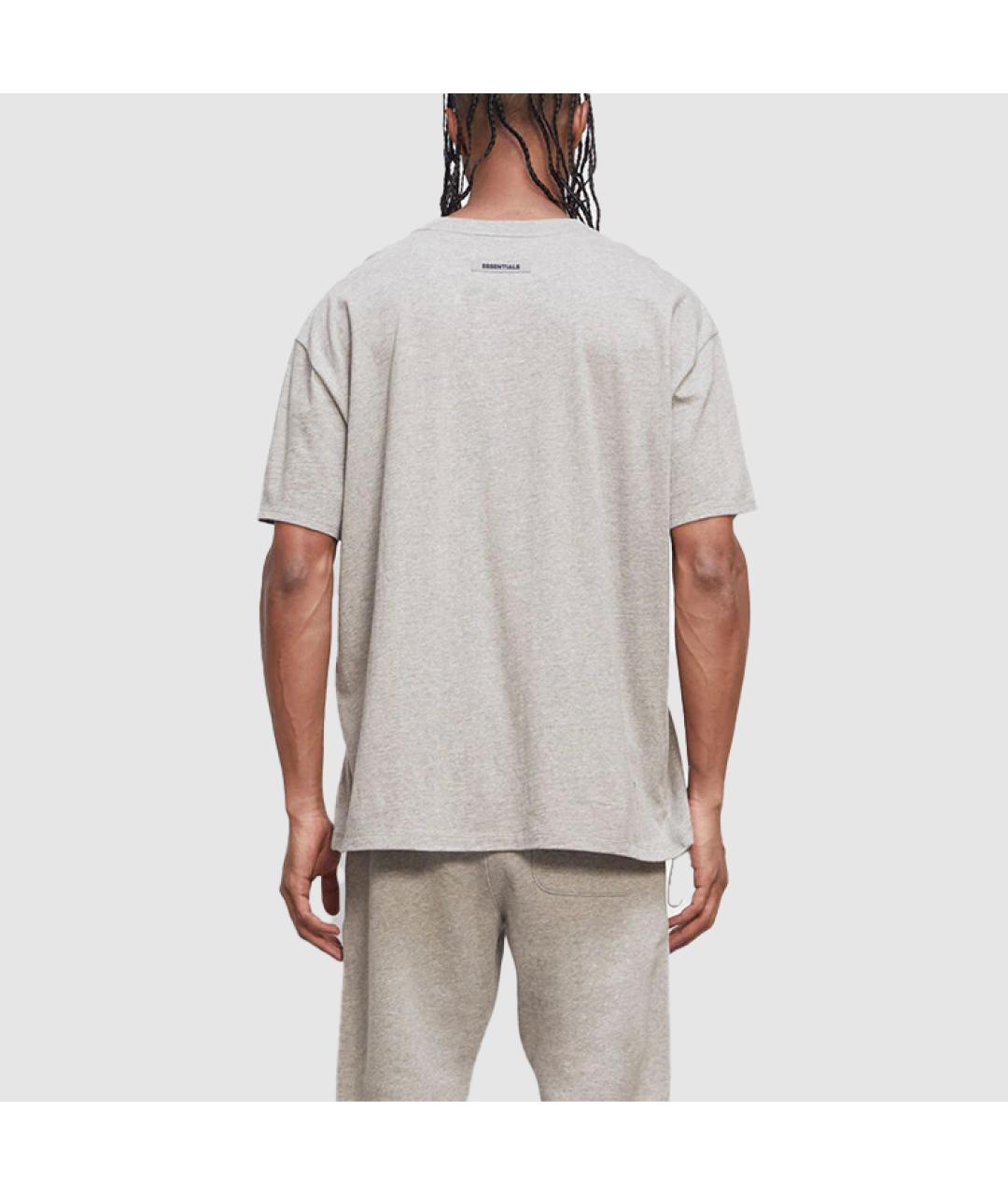 FEAR OF GOD ESSENTIALS Серая хлопковая футболка, фото 4