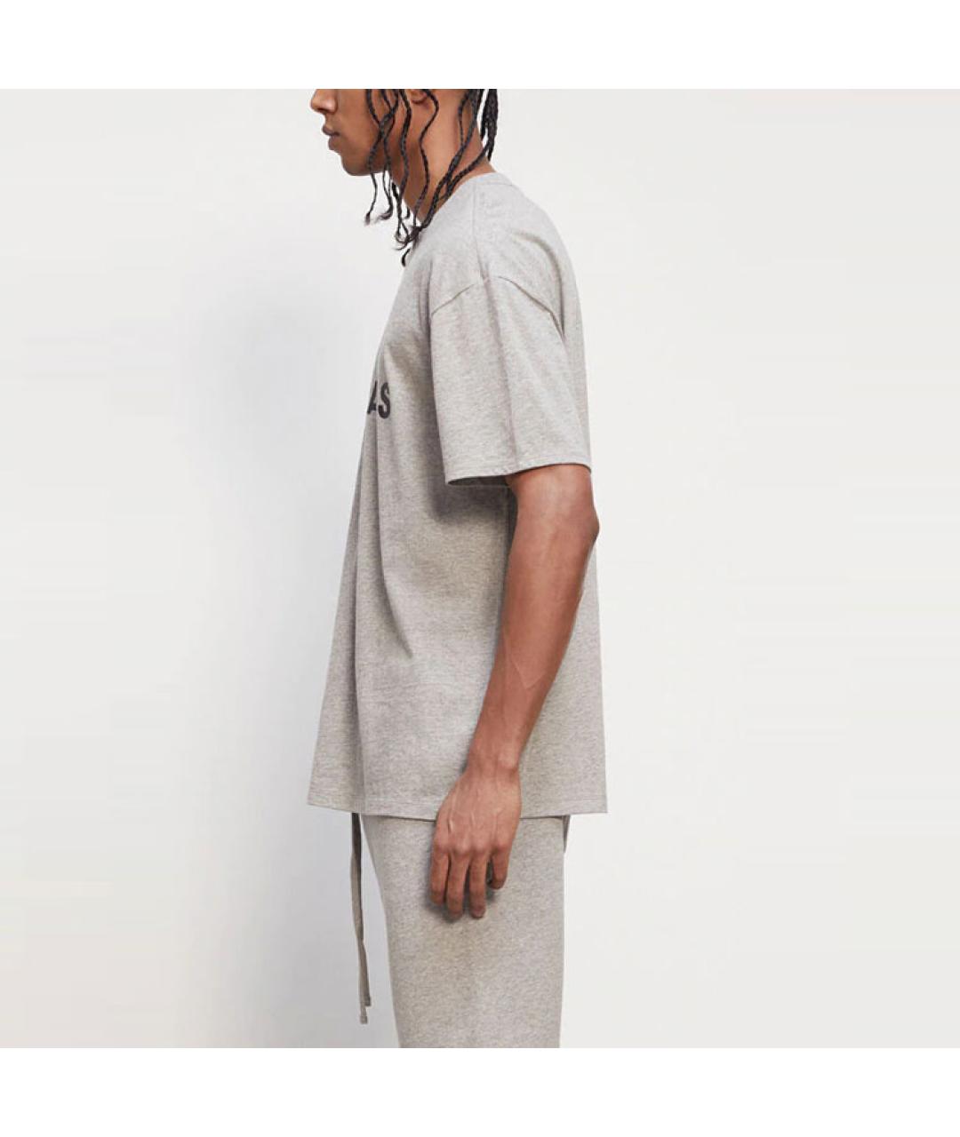 FEAR OF GOD ESSENTIALS Серая хлопковая футболка, фото 3
