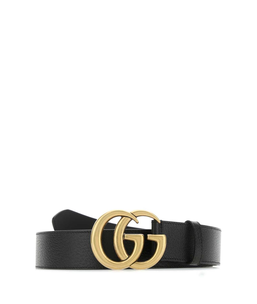GUCCI Черный кожаный ремень, фото 1