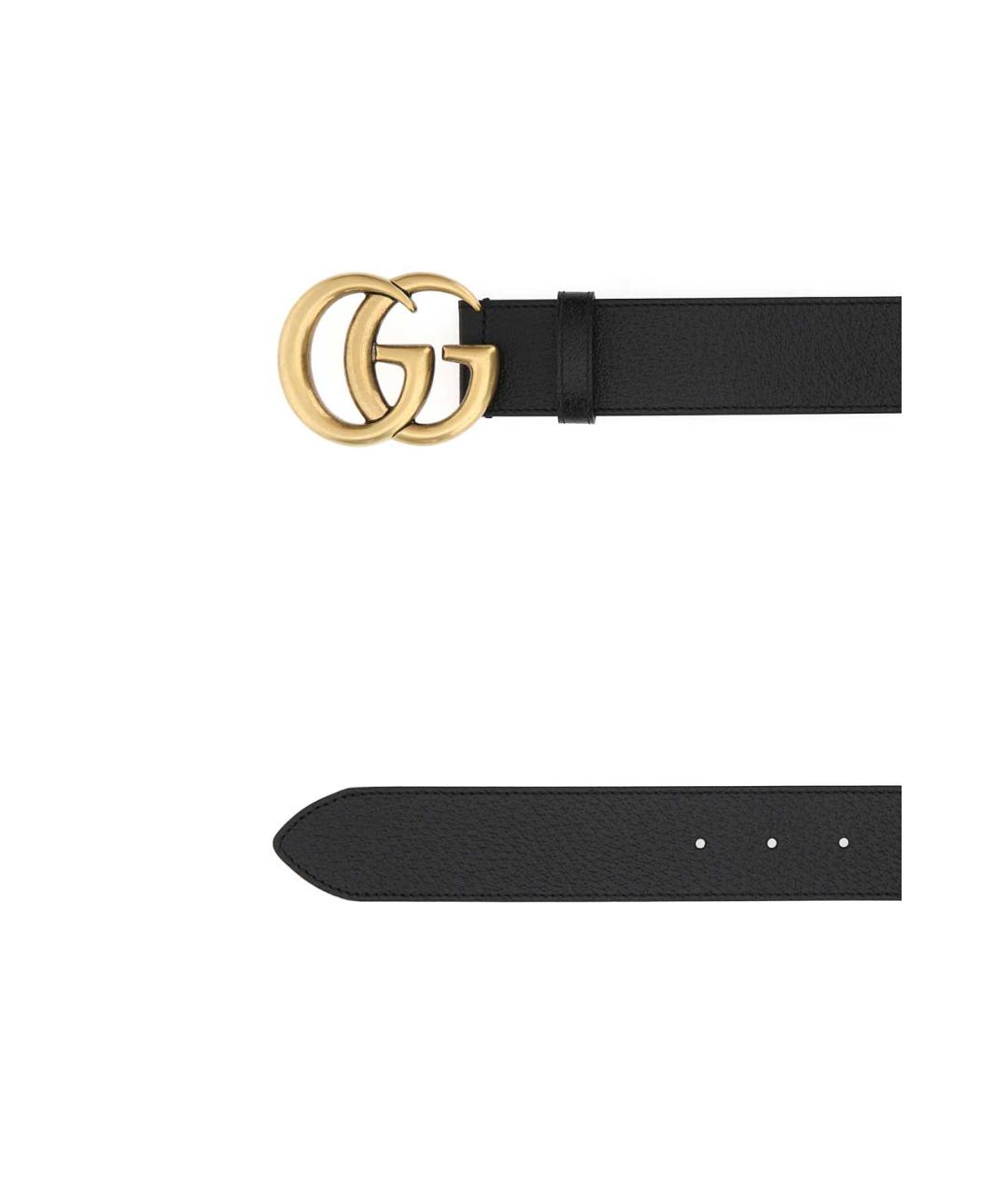 GUCCI Черный кожаный ремень, фото 2