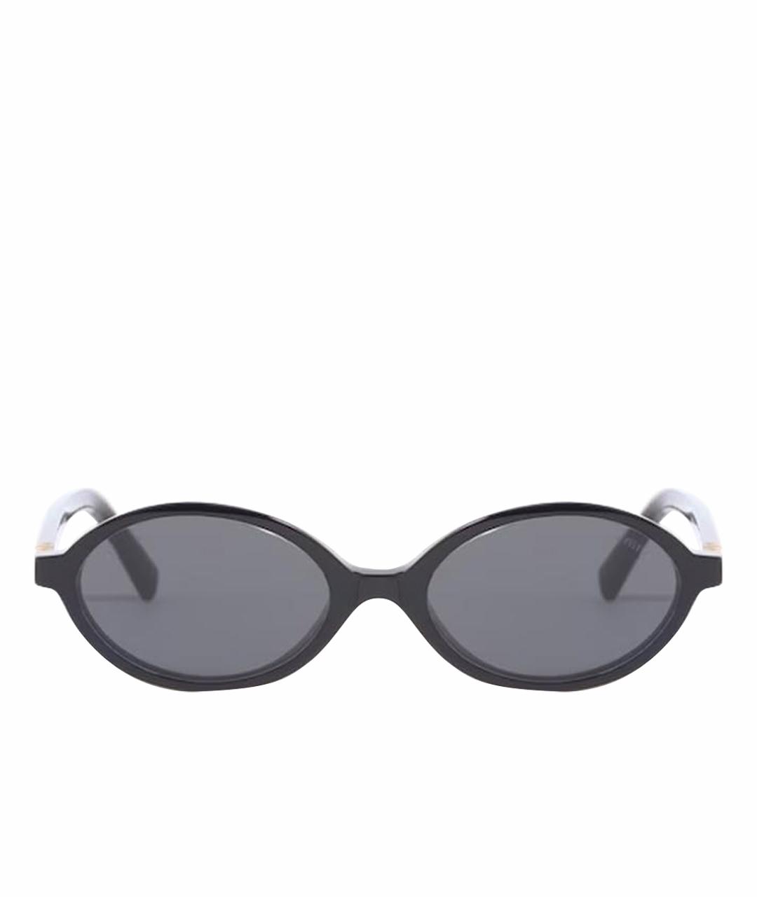 MIU MIU Черные пластиковые солнцезащитные очки, фото 1