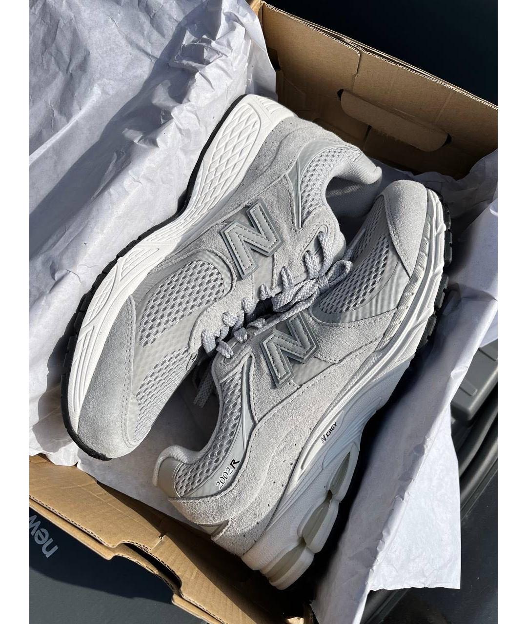 NEW BALANCE Серые замшевые низкие кроссовки / кеды, фото 2