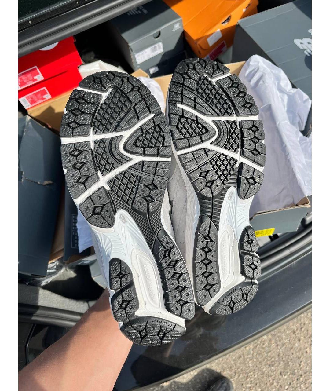 NEW BALANCE Серые замшевые низкие кроссовки / кеды, фото 5