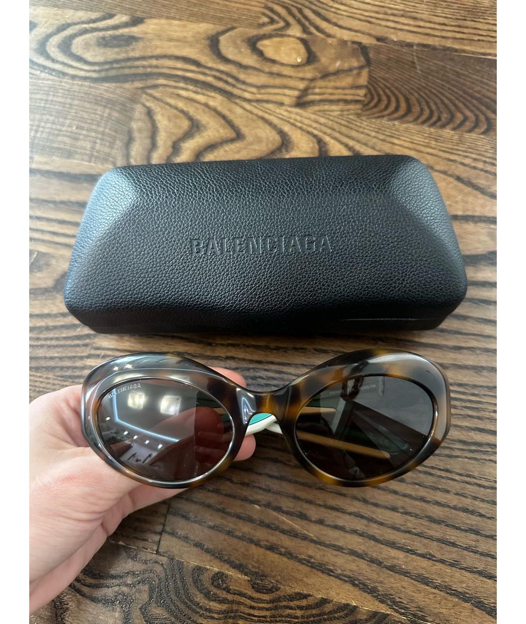 BALENCIAGA Мульти пластиковые солнцезащитные очки, фото 4