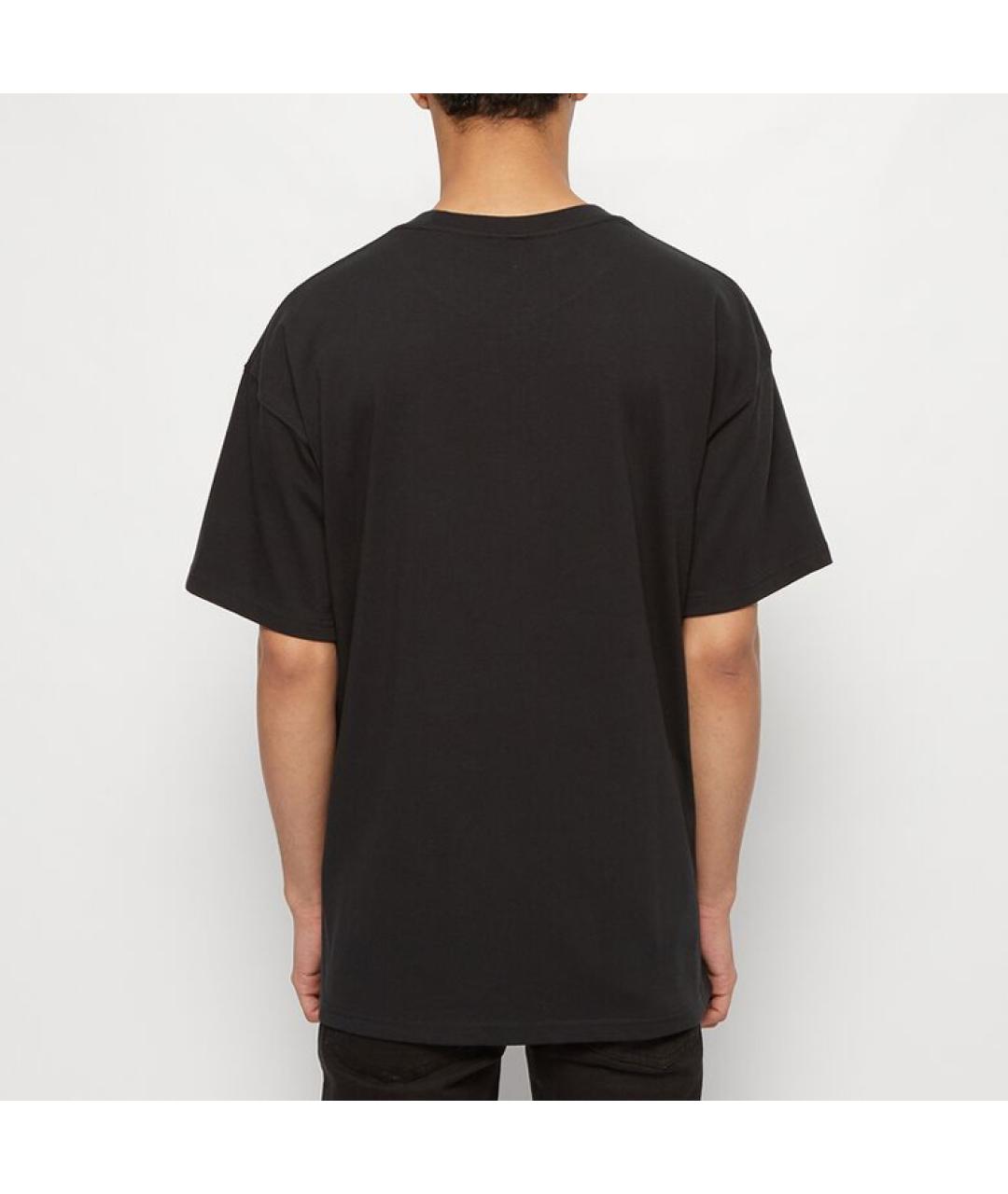 STUSSY Черная хлопковая футболка, фото 5