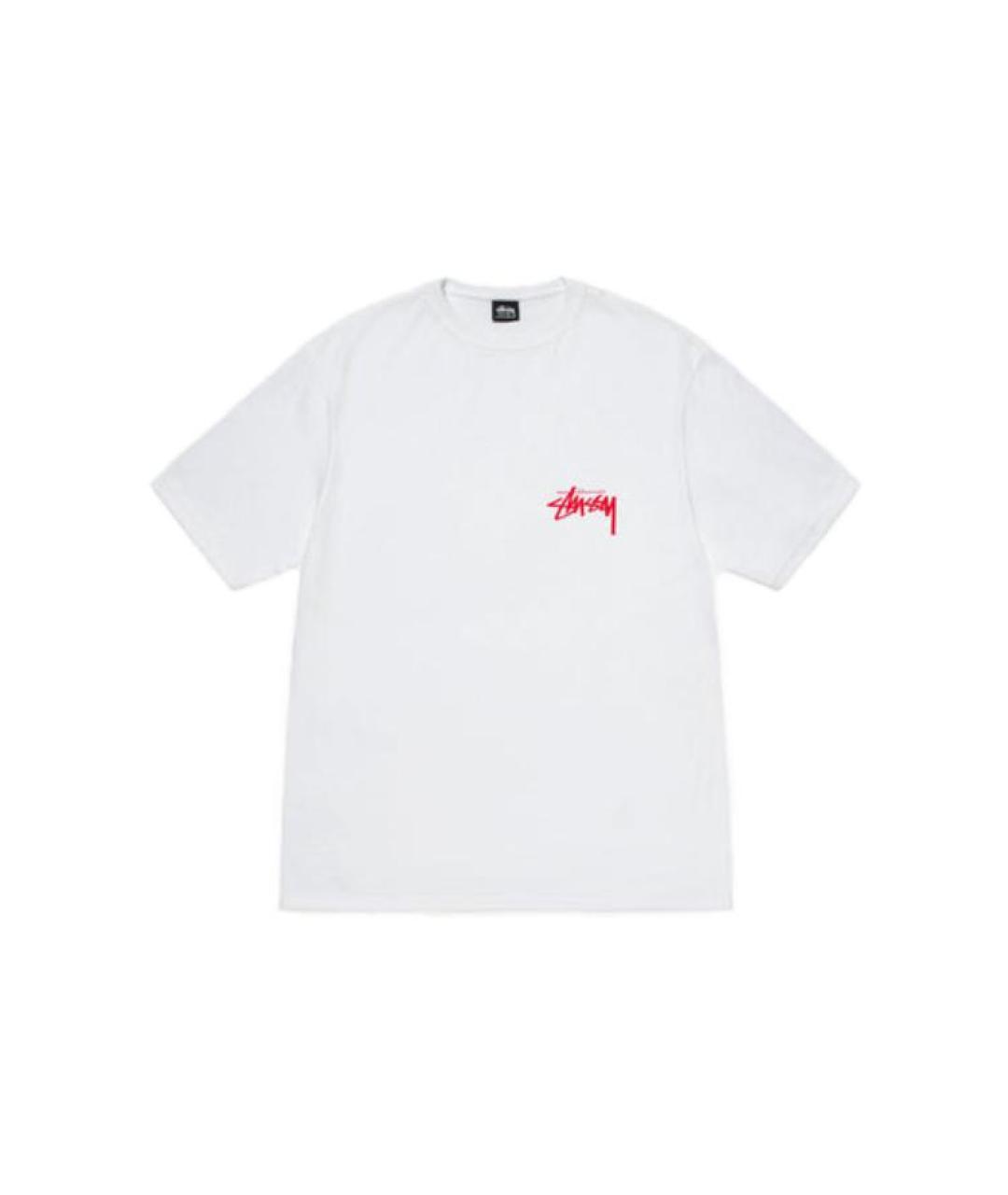 STUSSY Белая хлопковая футболка, фото 1