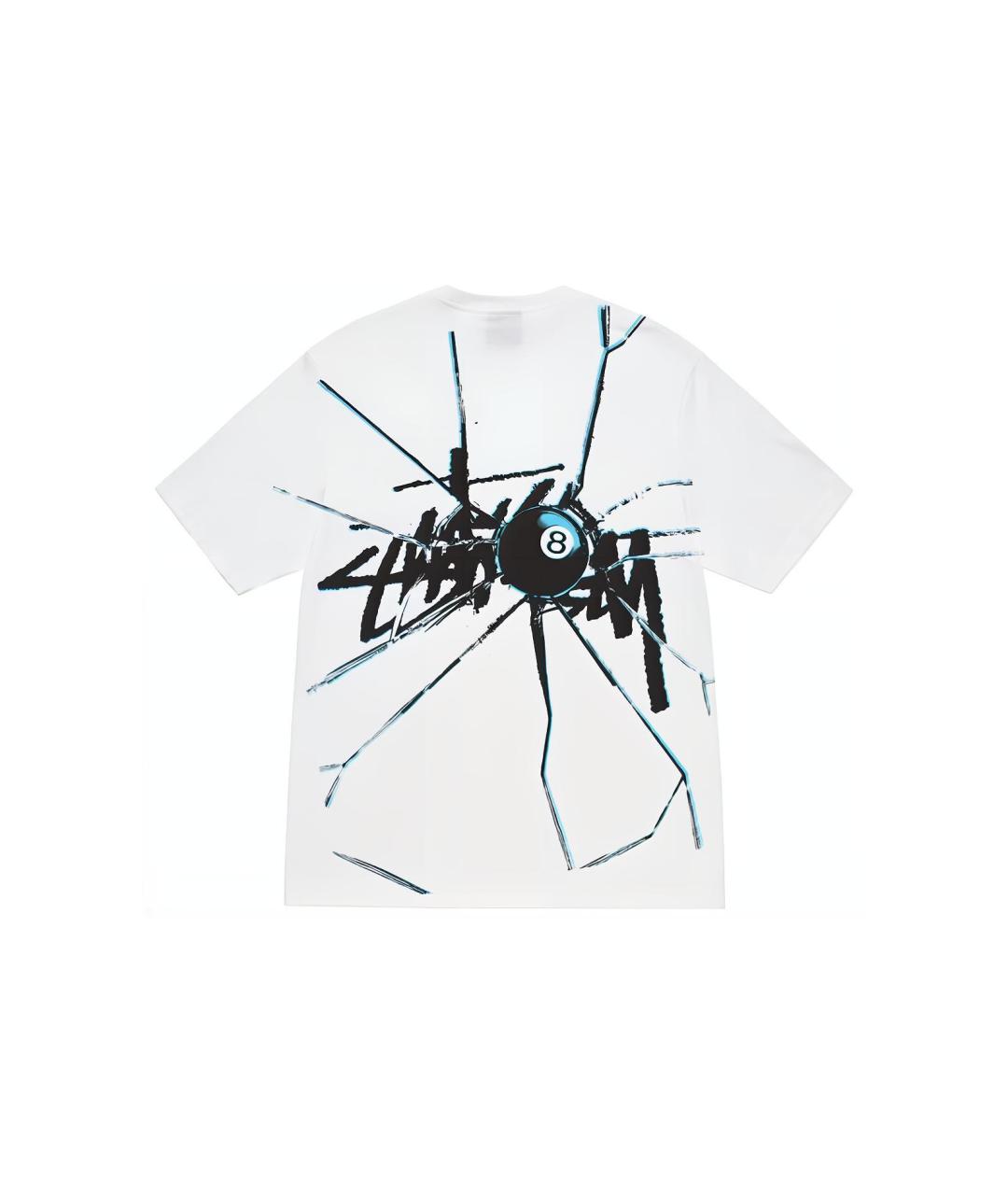 STUSSY Белая хлопковая футболка, фото 2