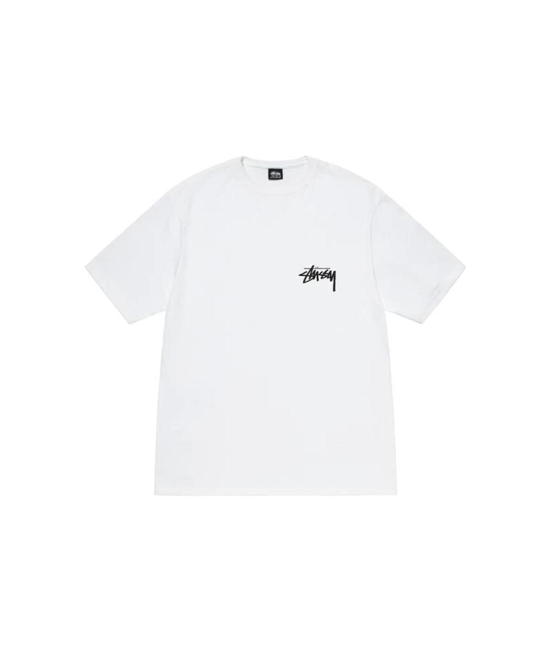 STUSSY Белая хлопковая футболка, фото 1