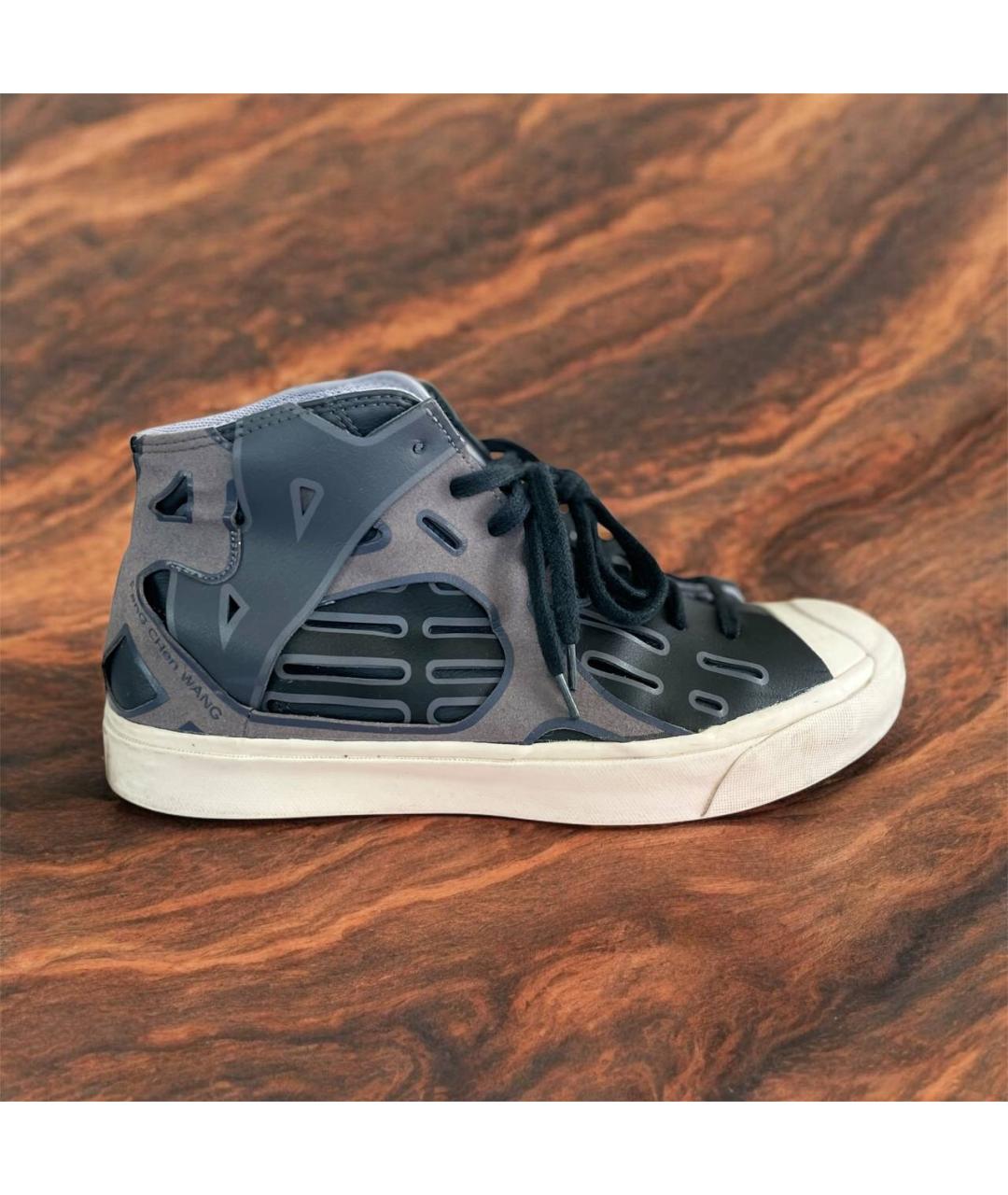 CONVERSE Черные кожаные высокие кроссовки / кеды, фото 6