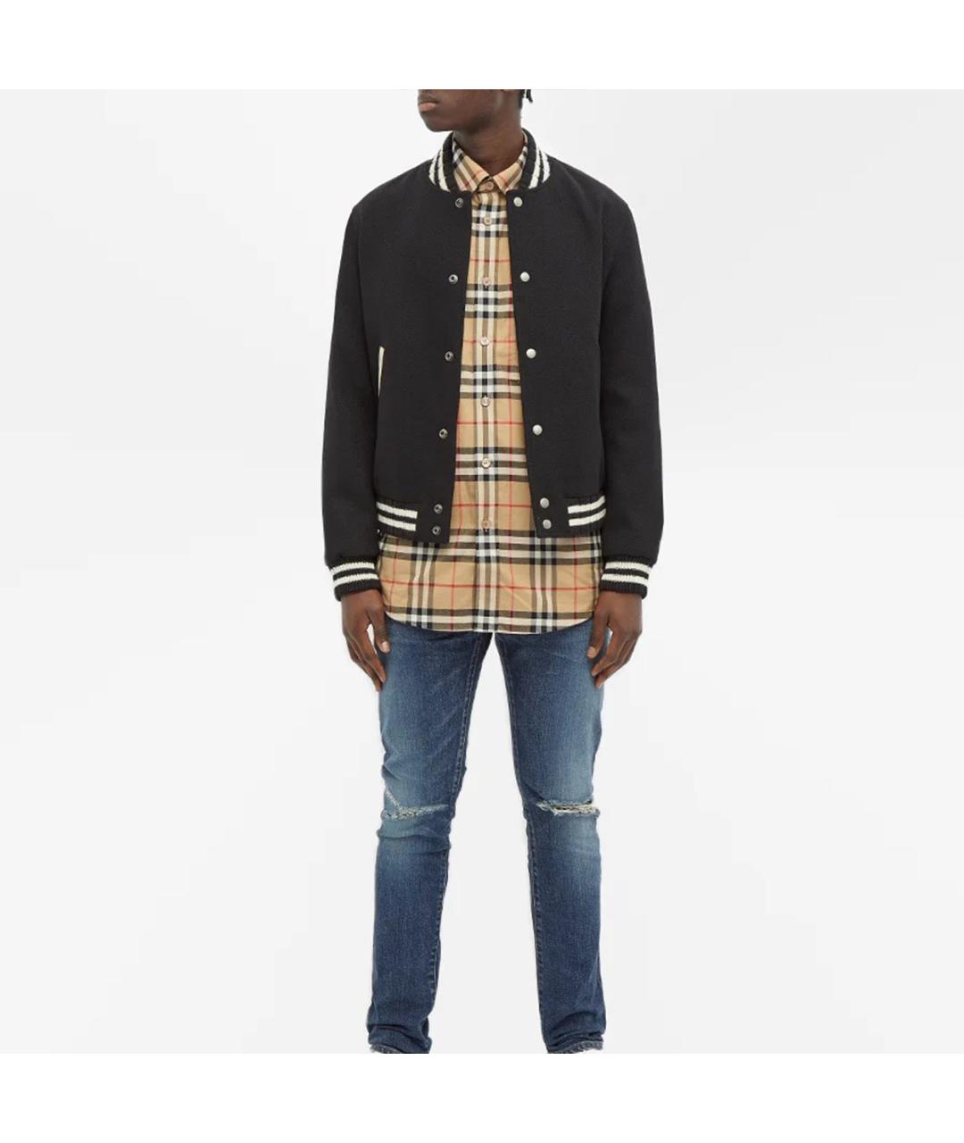 BURBERRY Бежевая хлопковая кэжуал рубашка, фото 5