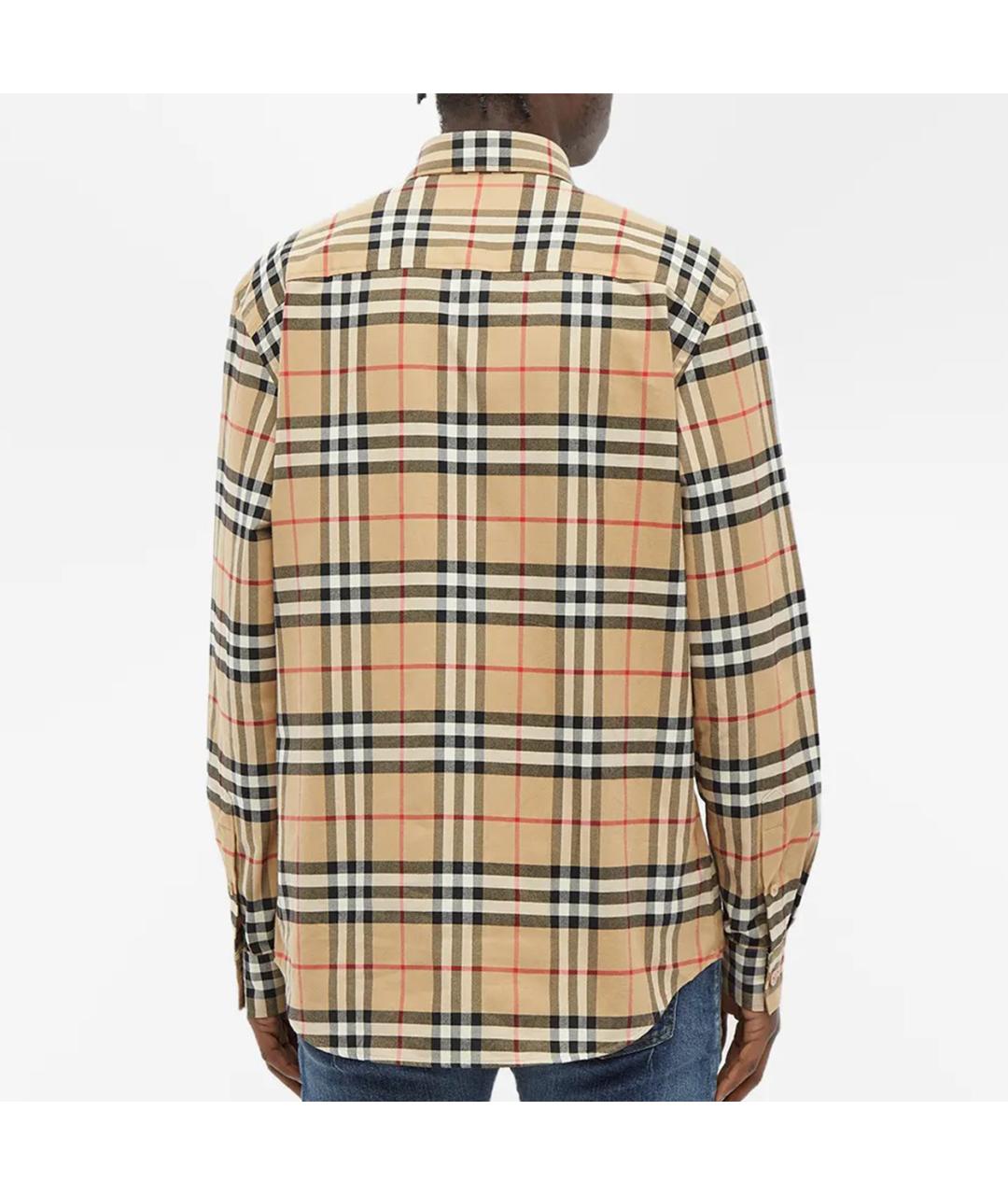 BURBERRY Бежевая хлопковая кэжуал рубашка, фото 3