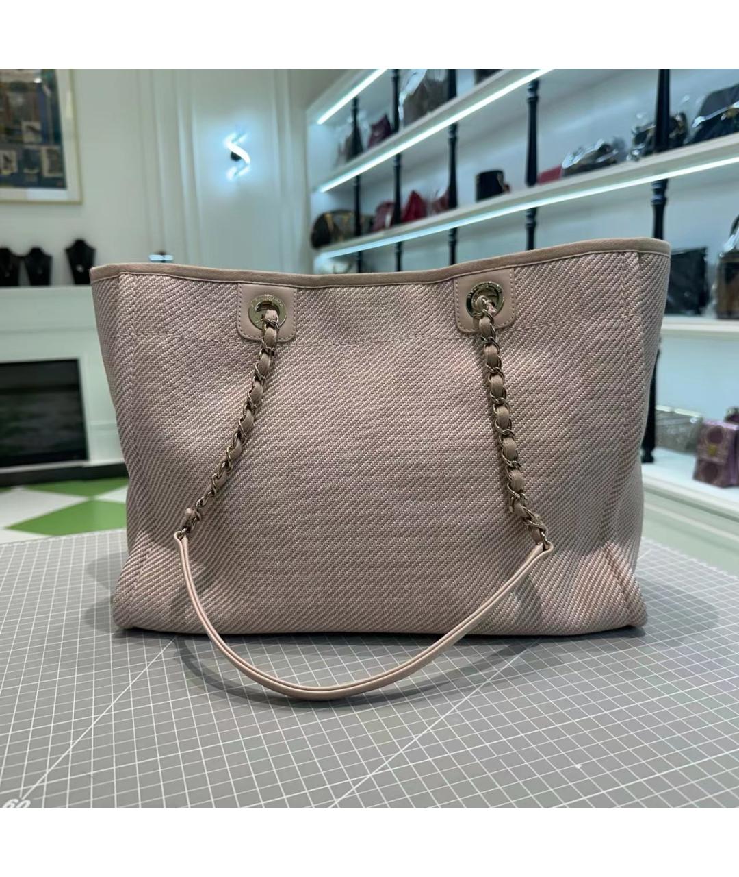CHANEL Розовая сумка с короткими ручками, фото 3