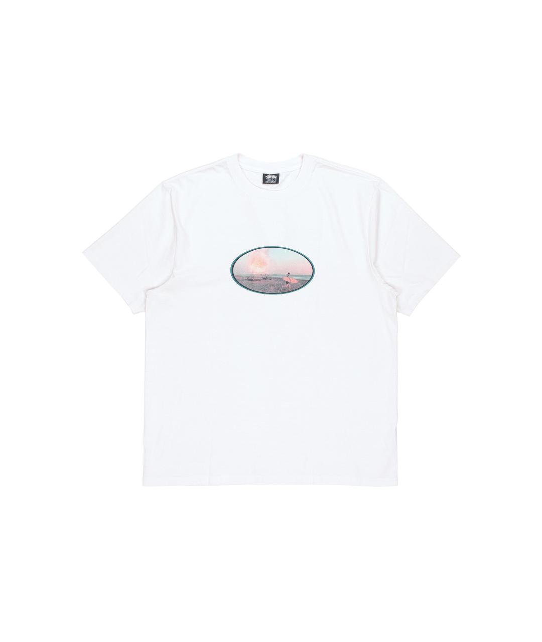 STUSSY Белая хлопковая футболка, фото 1