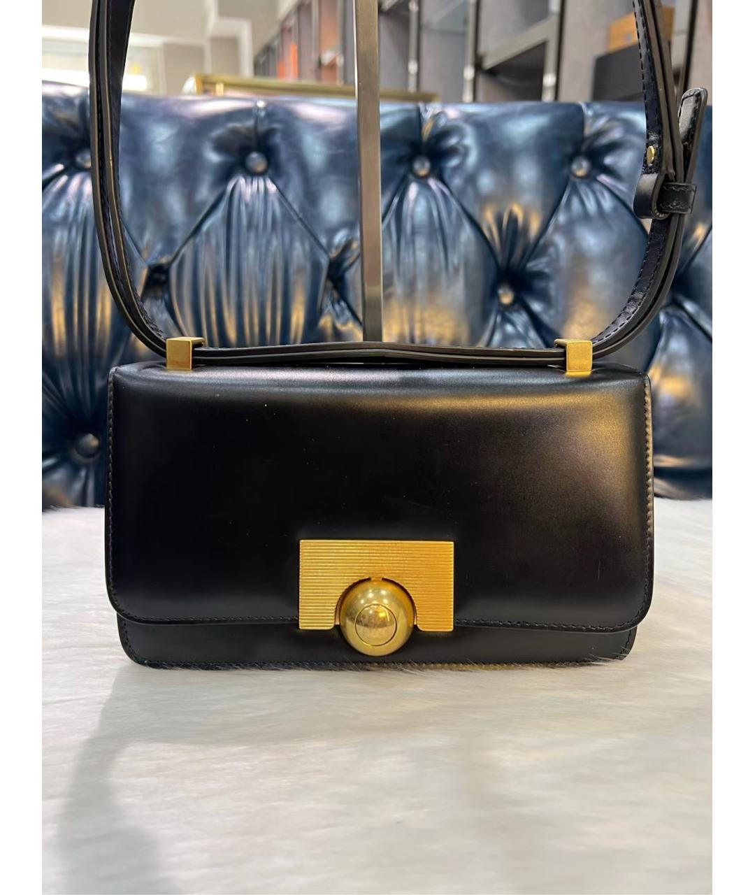 BOTTEGA VENETA Черная кожаная сумка через плечо, фото 6