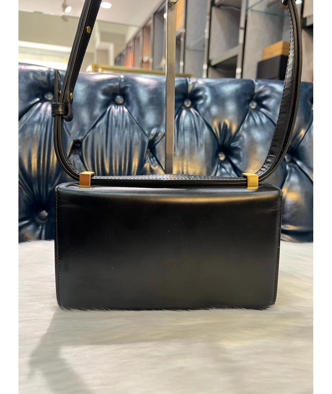 BOTTEGA VENETA Черная кожаная сумка через плечо, фото 2