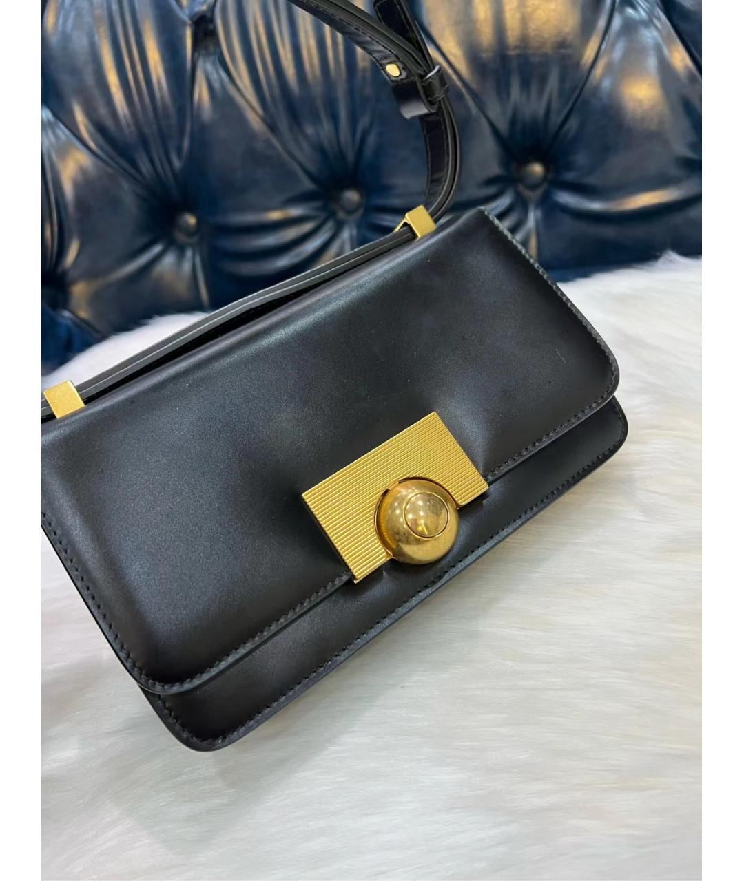 BOTTEGA VENETA Черная кожаная сумка через плечо, фото 7