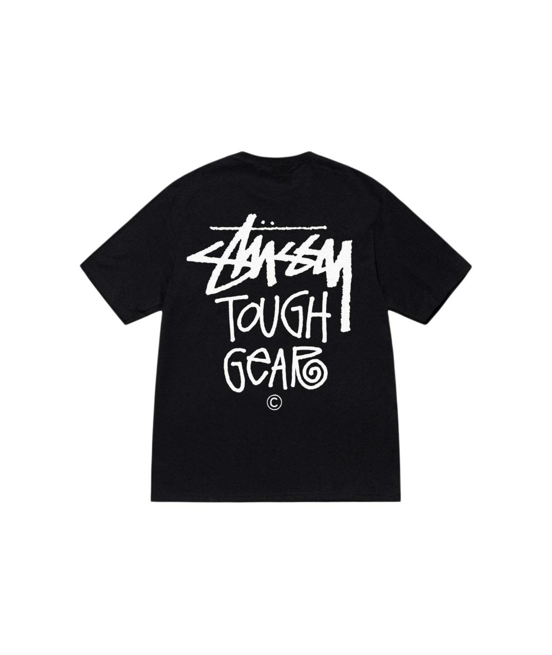 STUSSY Черная хлопковая футболка, фото 2