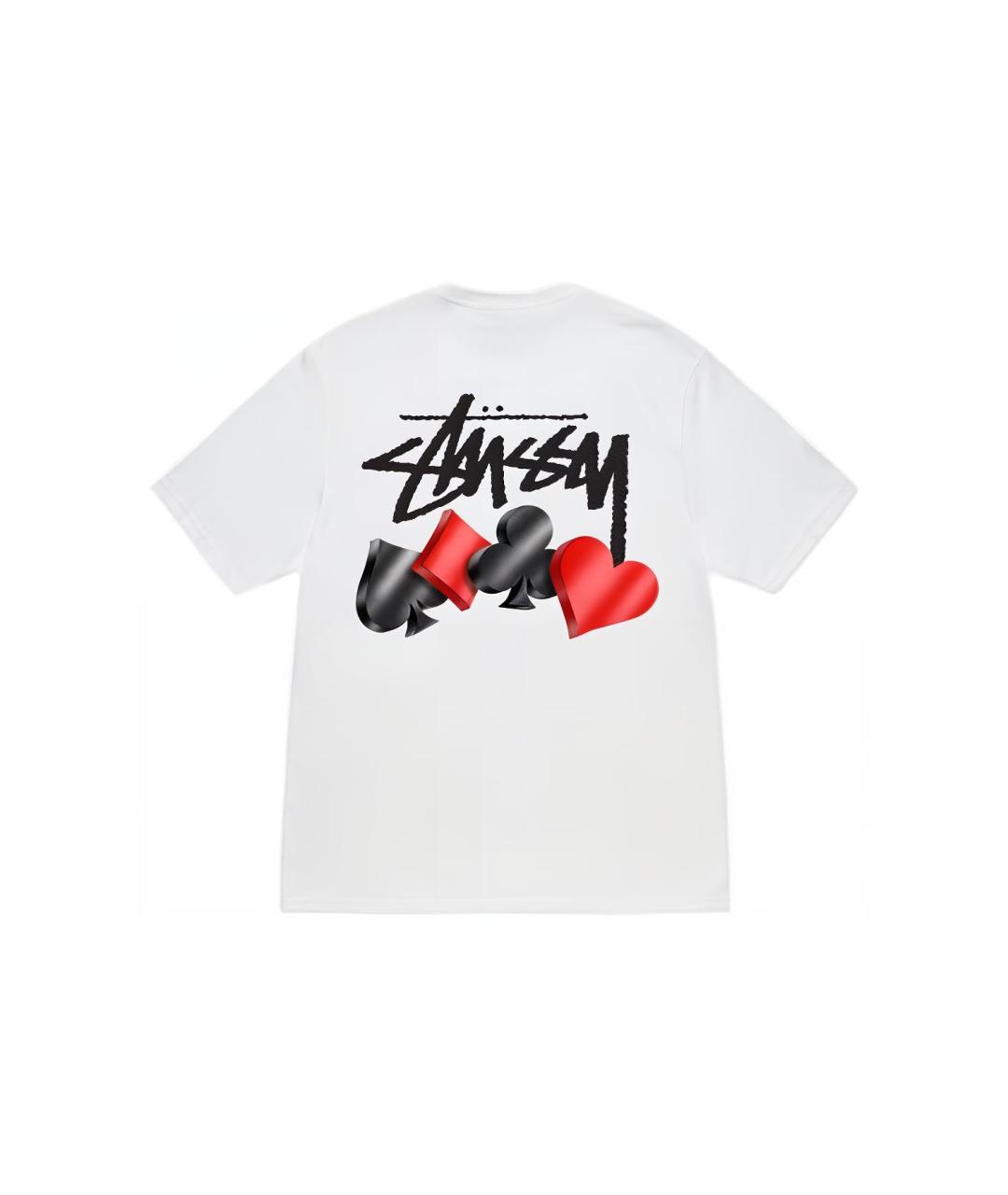 STUSSY Белая хлопковая футболка, фото 2