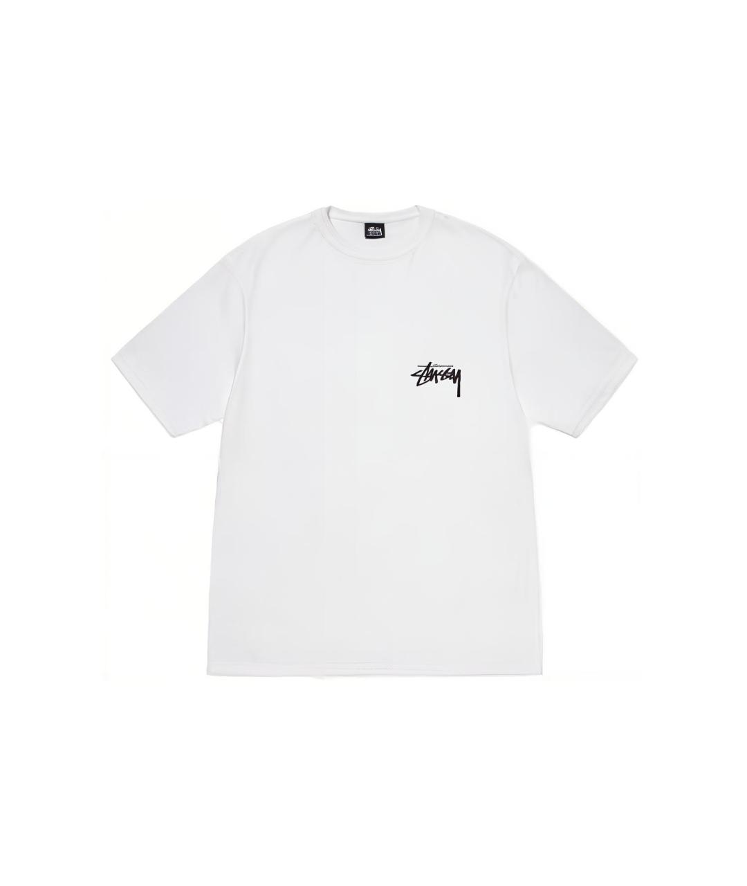 STUSSY Белая хлопковая футболка, фото 1