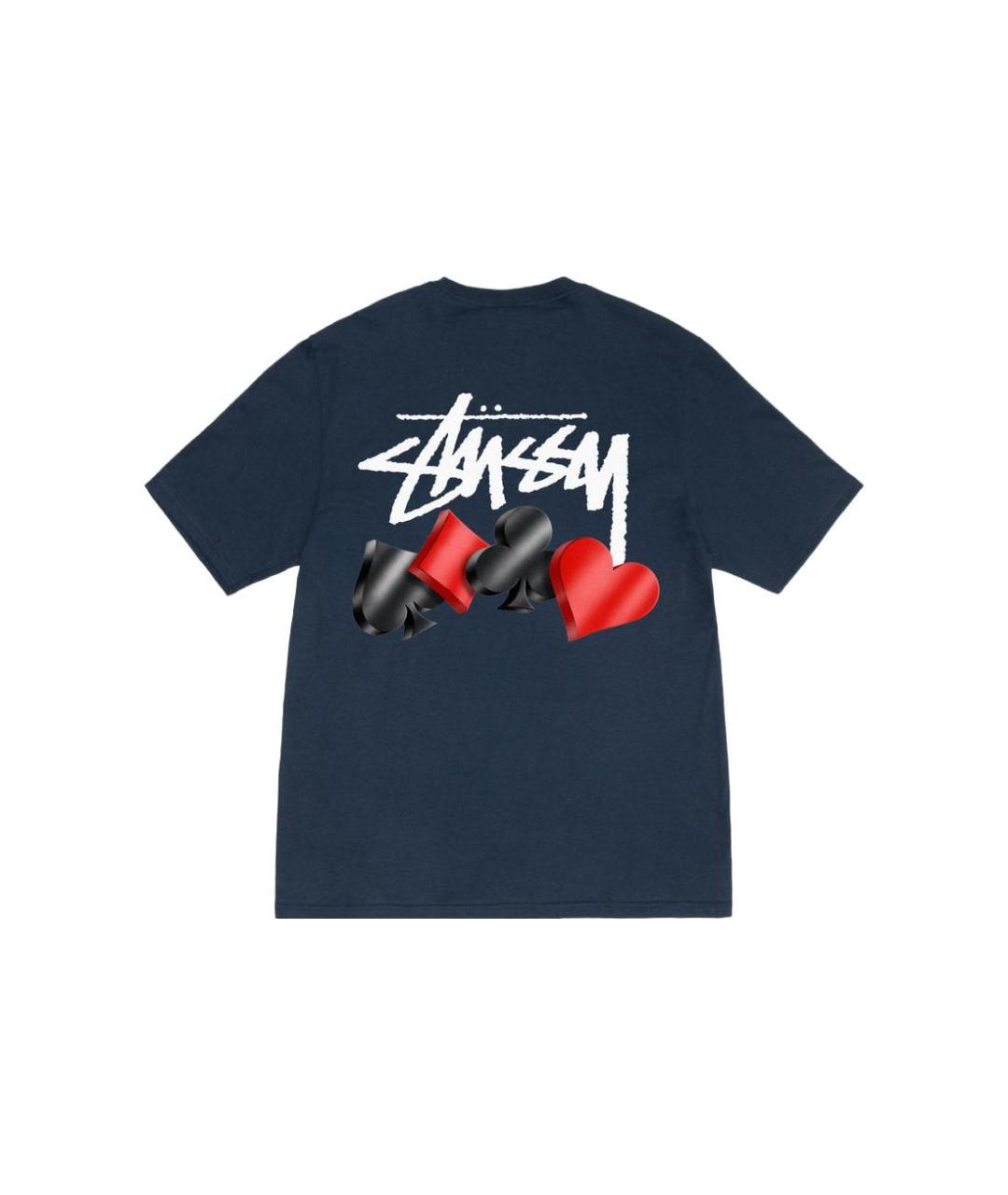STUSSY Синяя хлопковая футболка, фото 2