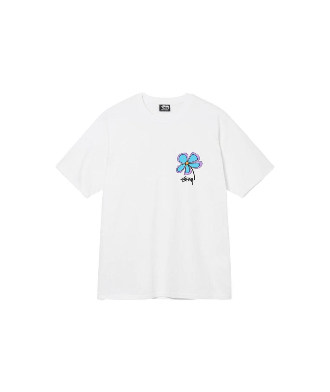 STUSSY Белая хлопковая футболка, фото 1