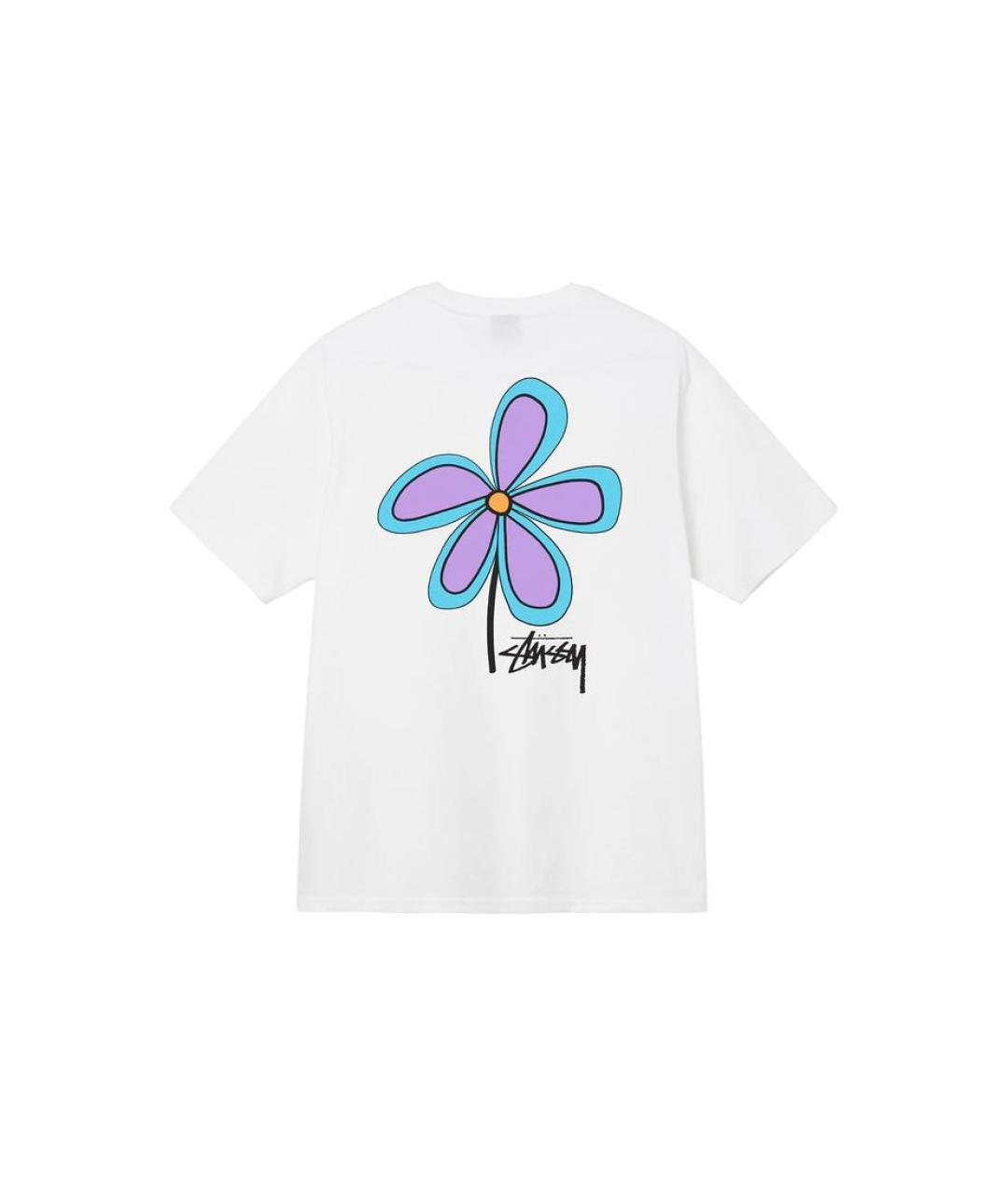 STUSSY Белая хлопковая футболка, фото 2