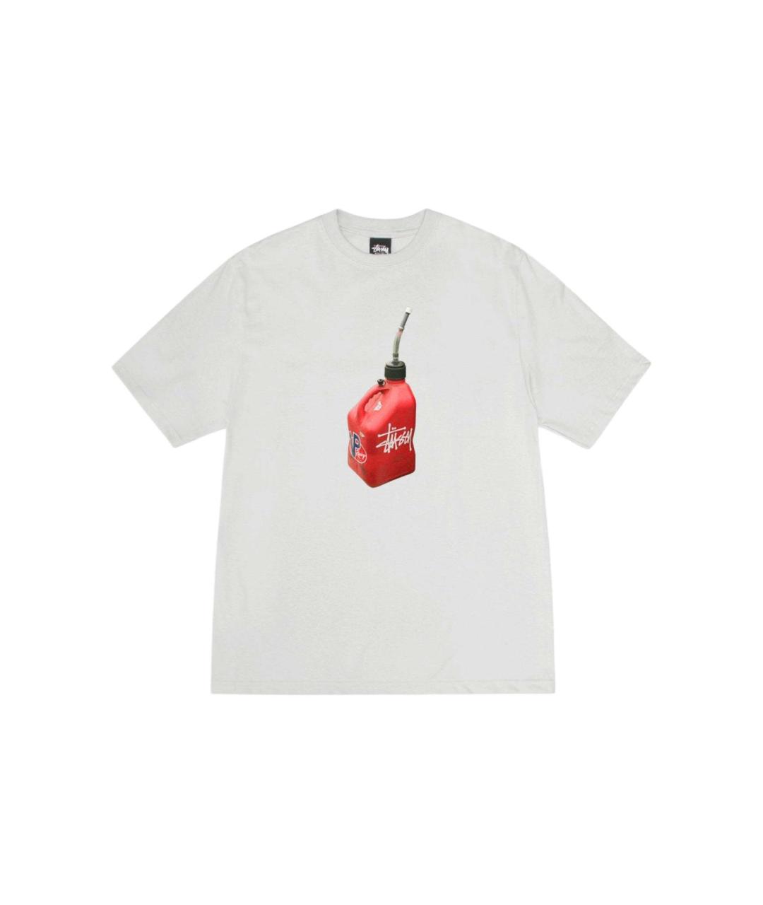 STUSSY Бежевая хлопковая футболка, фото 1